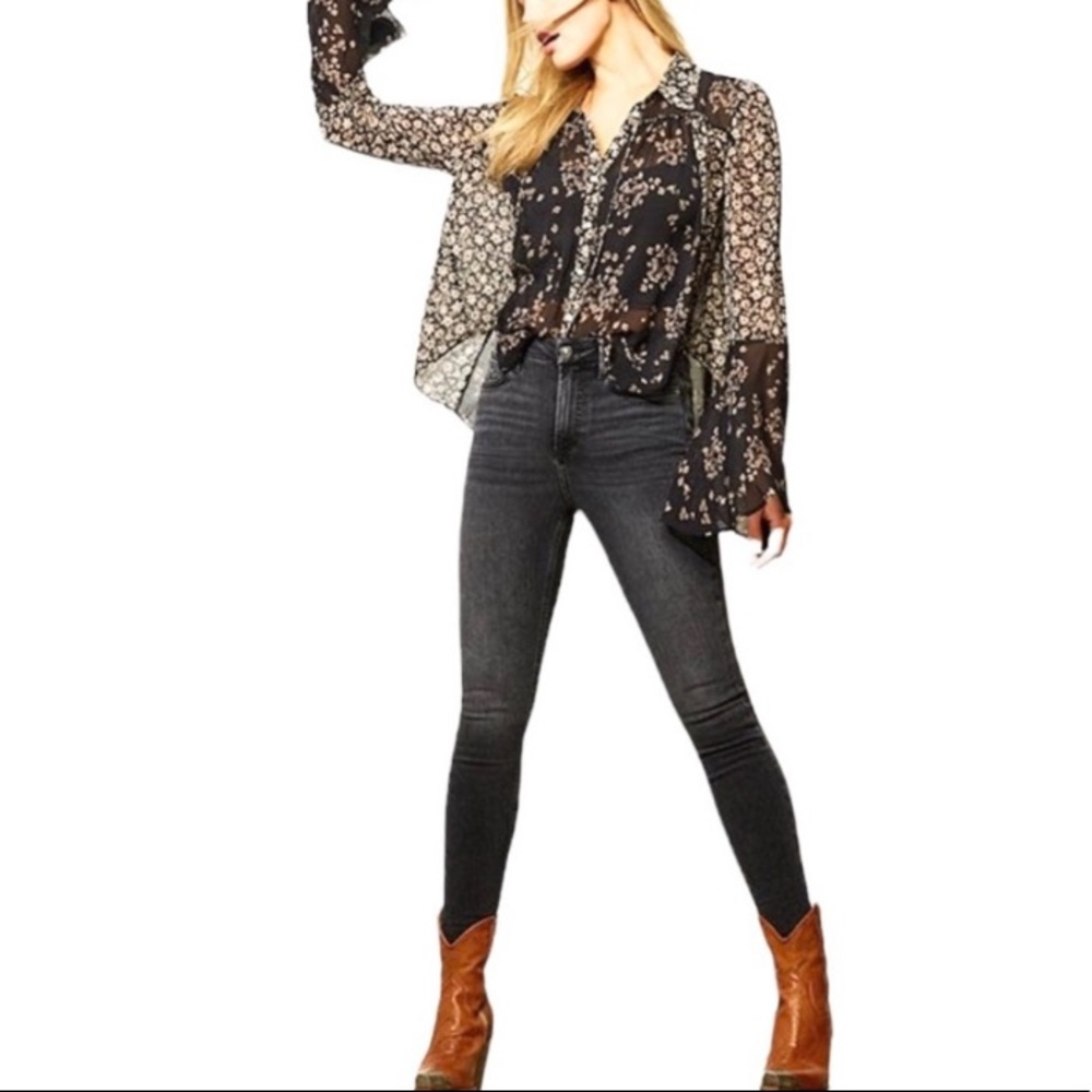 Free People: Montana Skinny Jean in Milkyway 28 - Picture 8 of 16
